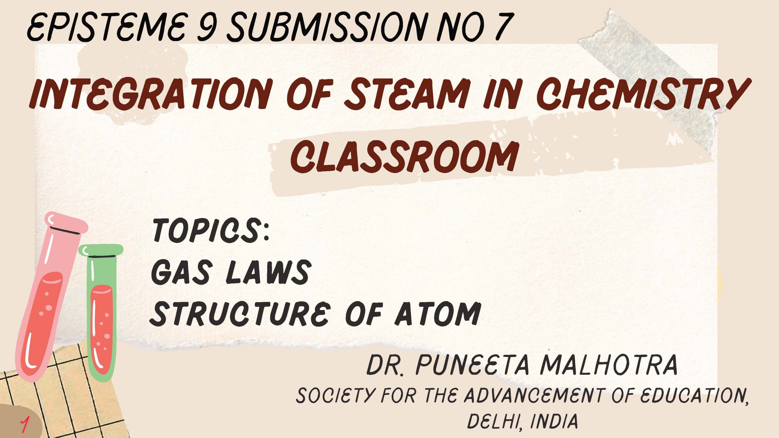 Integration of Steam in Chemistry Classroom